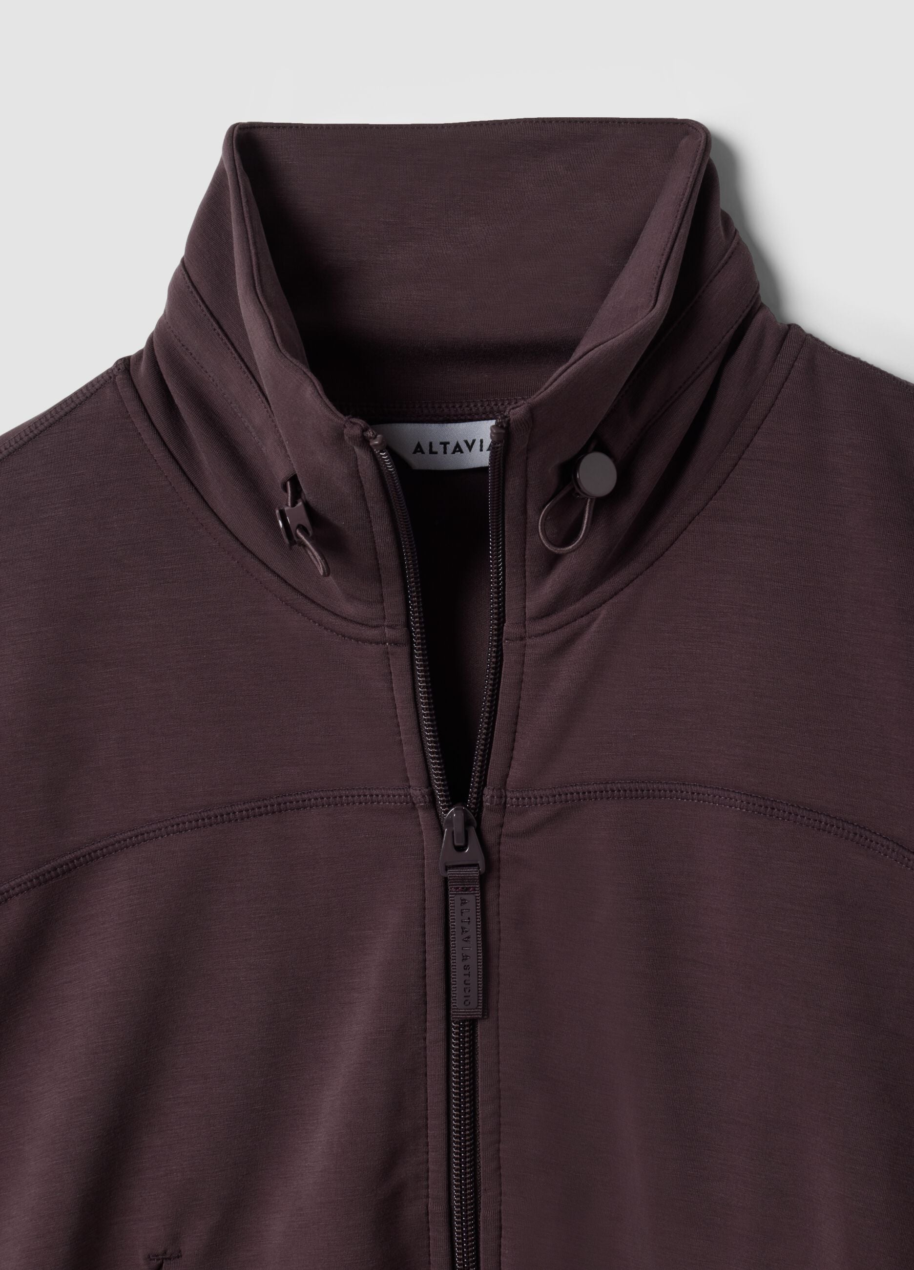 Full-zip viola corta in tessuto soft-touch con collo rialzato ALTAVIA STUDIO