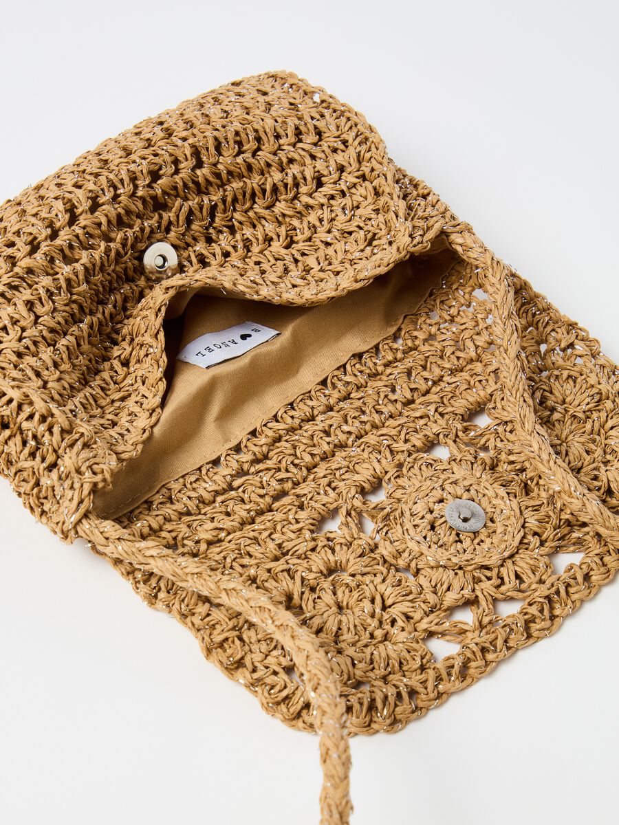 Raffia bag with crochet design_2