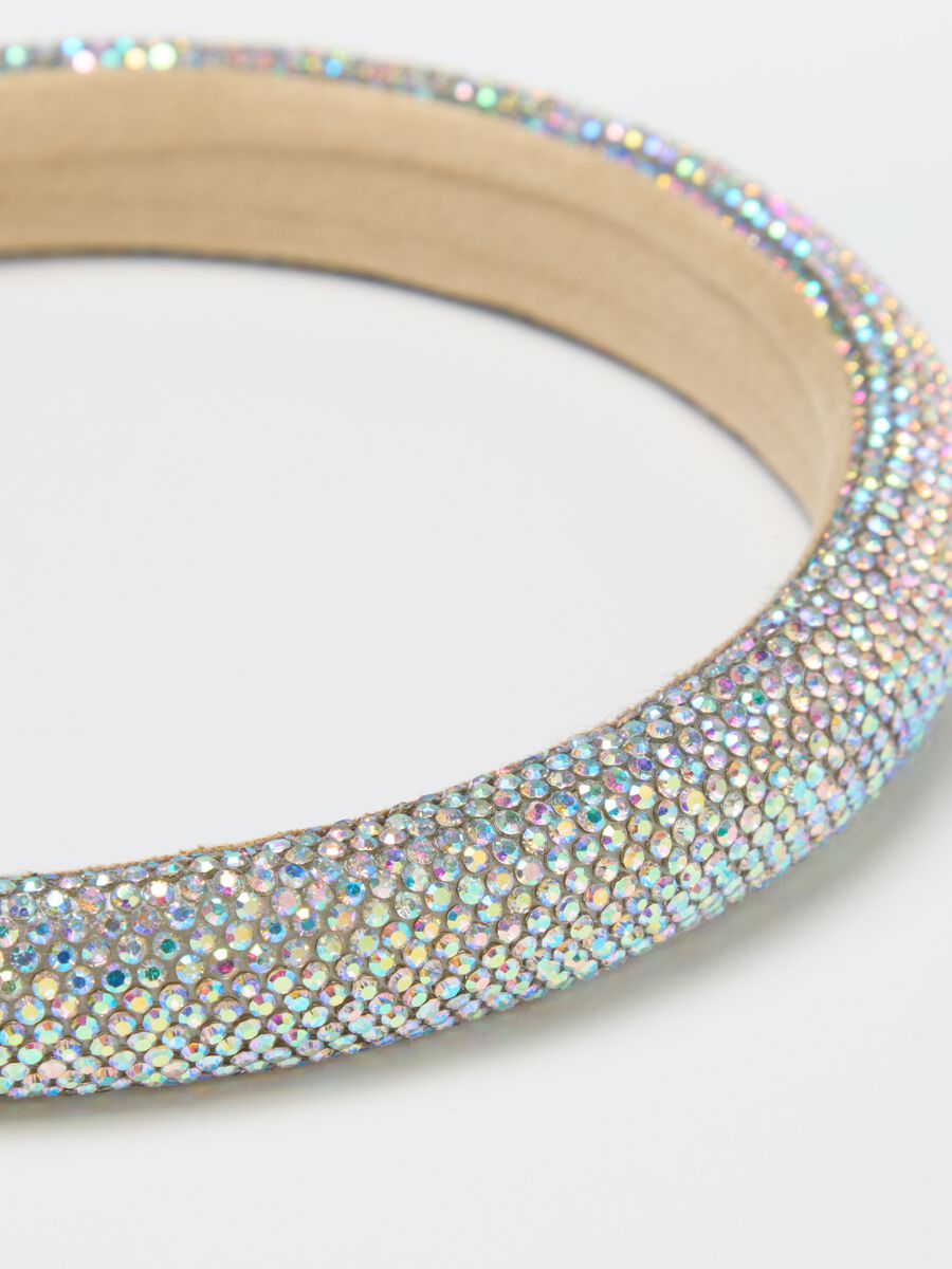 Silver Girls' Headband with Rhinestones_1