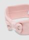 Pink organic cotton knitted headband_1
