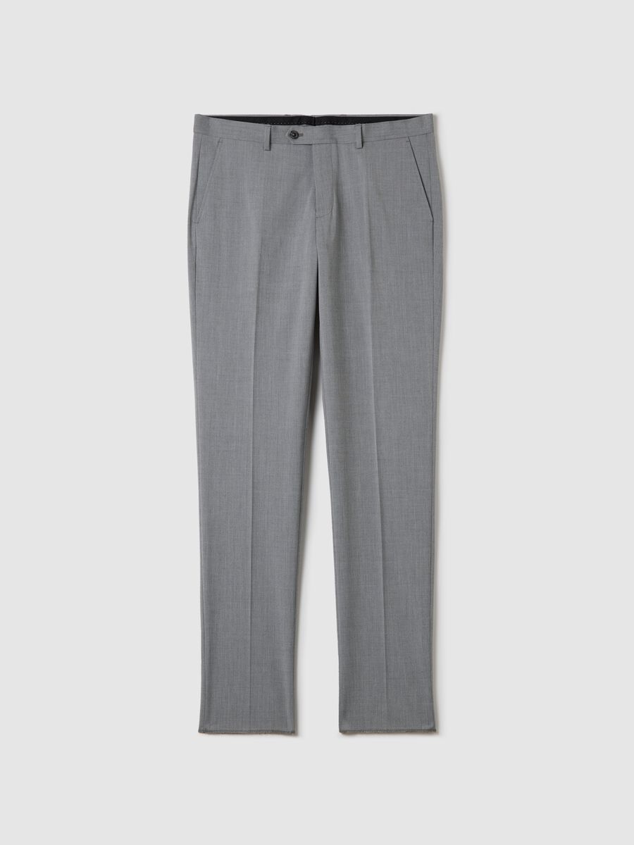 Slim-fit tailored trousers in Prince of Wales_4