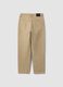 Beige cotton denim jeans, relaxed fit for boys_1