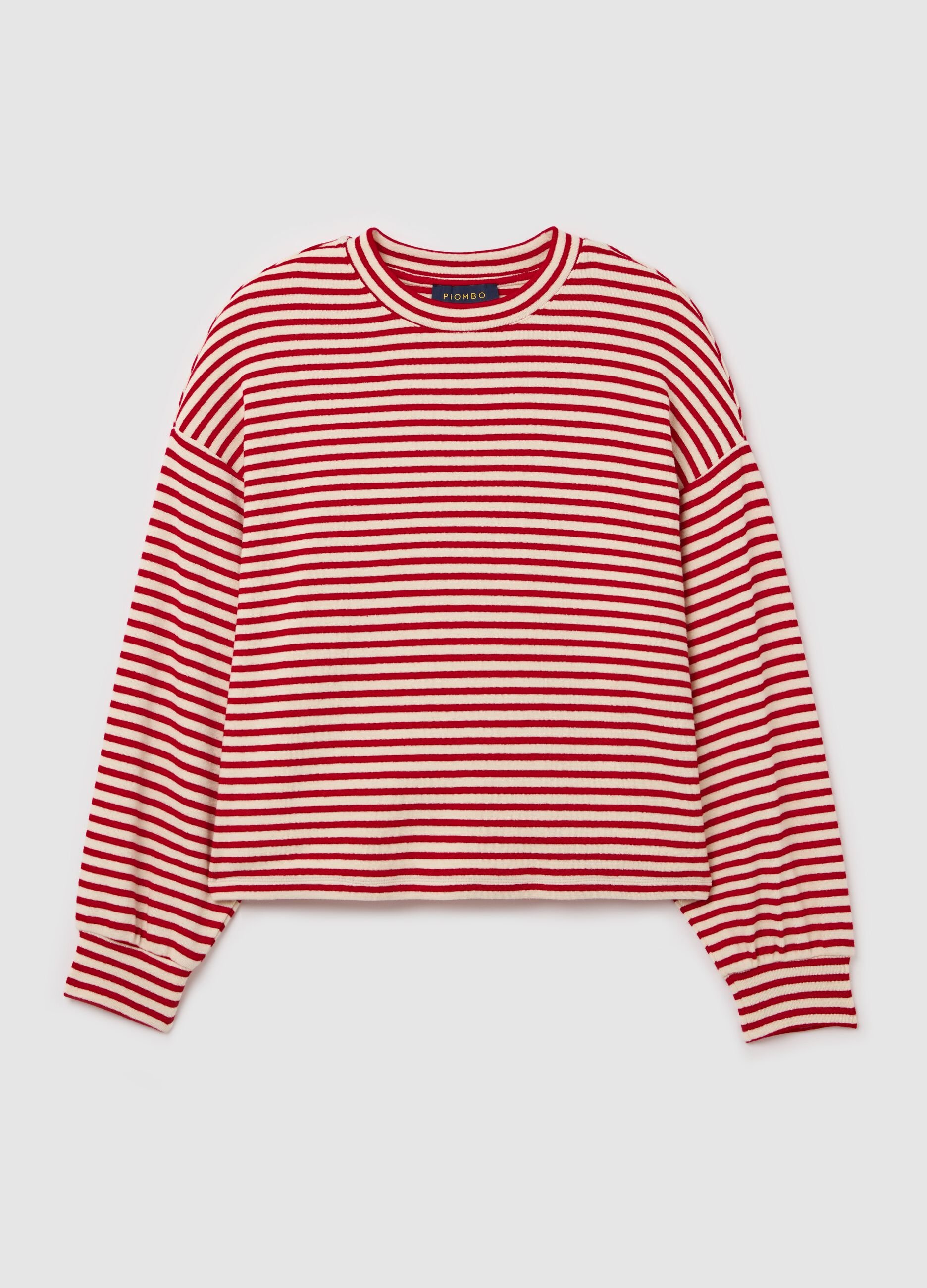 Sweatshirt with thin stripes