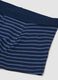 Boxer midi blu a righe in cotone organico elasticizzato per bambino_2