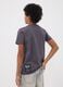 Grey pure cotton T-shirt with front print for boys_2