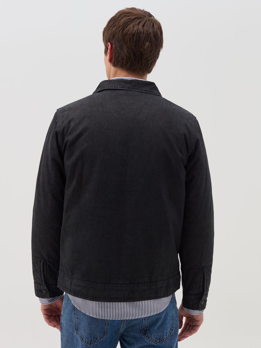 Limited Edition Short jacket in leather-effect denim_2