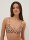 Multicolour leopard-print stretch bikini top_0