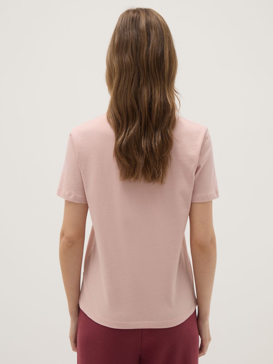 Pink Pure Cotton Regular Fit T-shirt_2