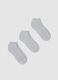 Tripack of grey cotton sports socks with elastic fit_0