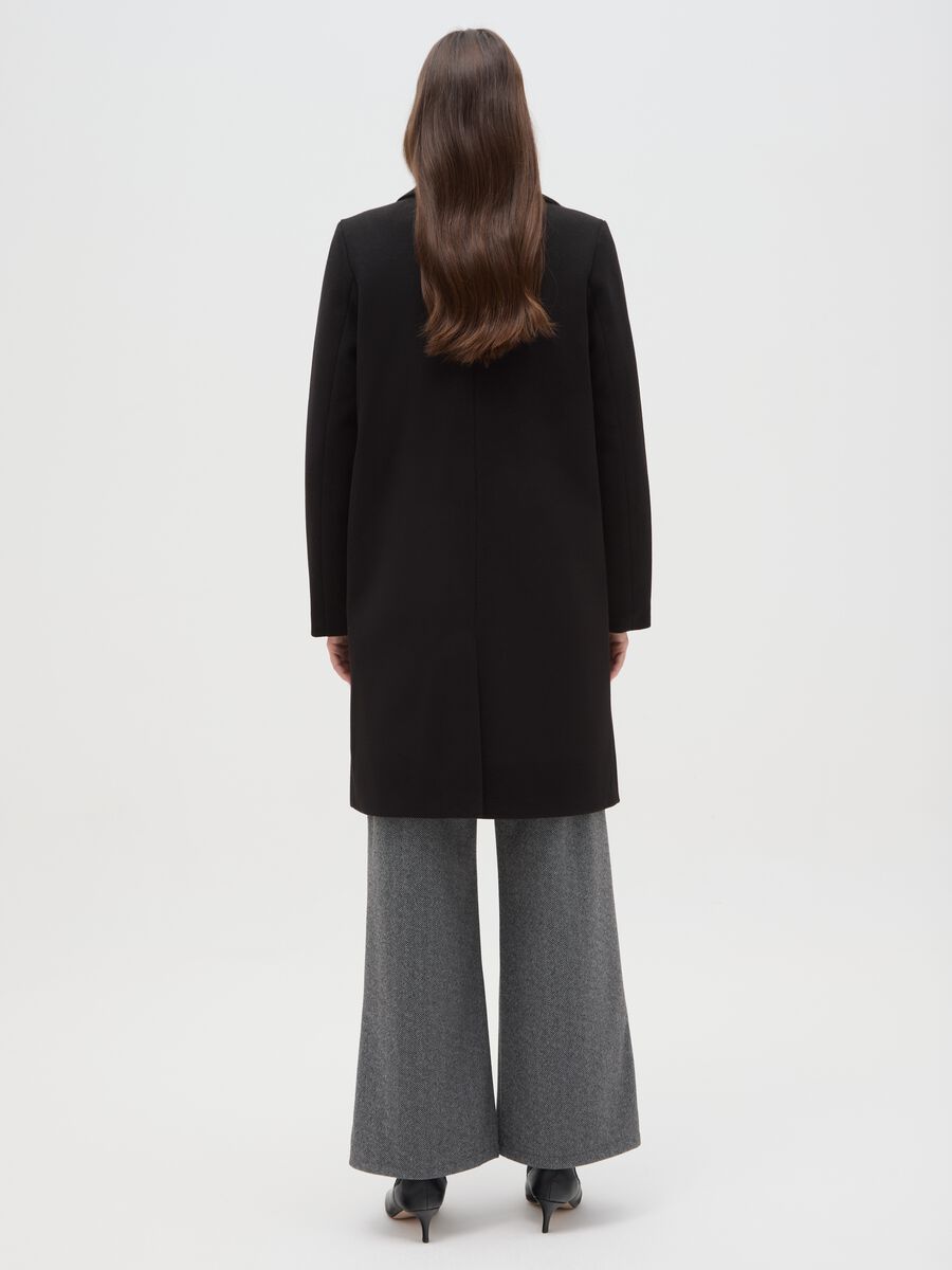Cappotto monopetto nero regular fit_2