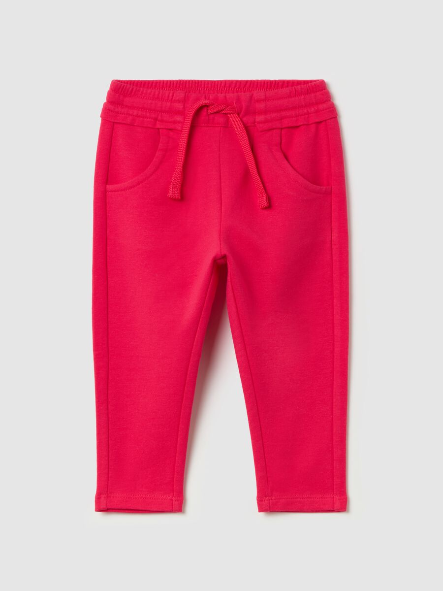 French terry joggers with drawstring_0