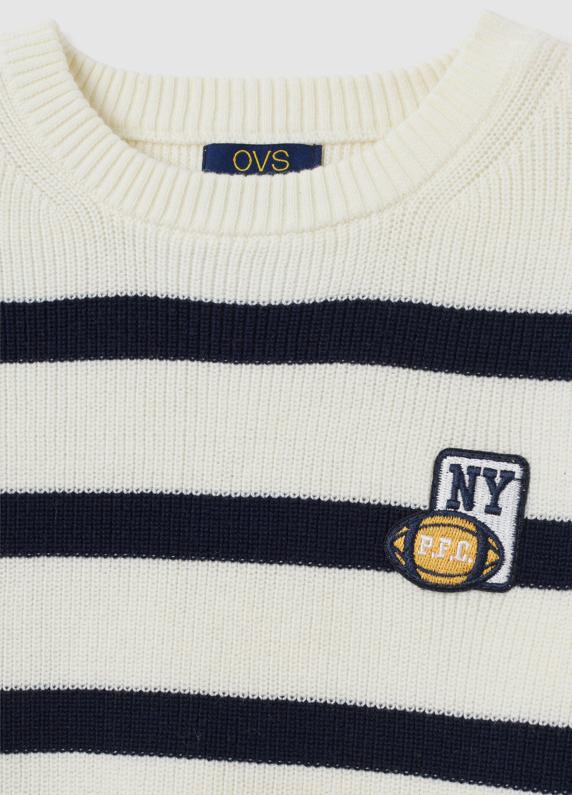 Children's regular fit multicolour pure cotton jumper