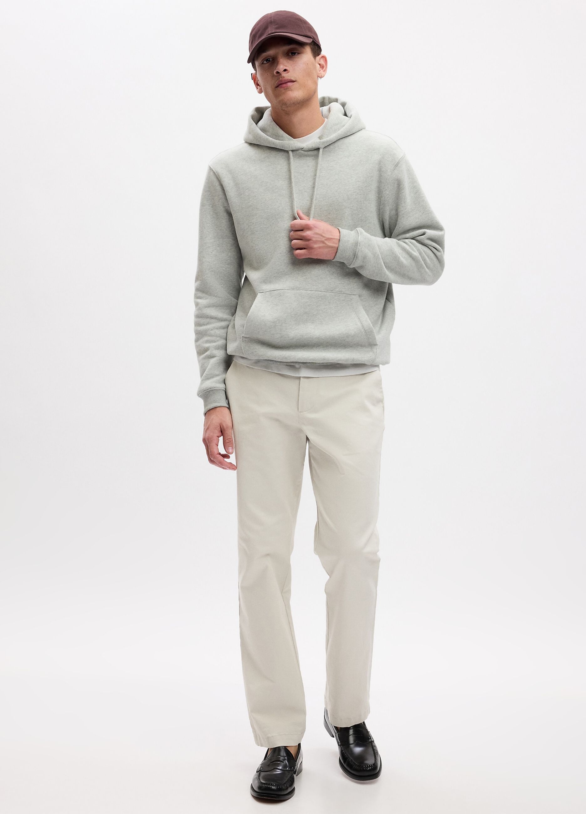 Straight-fit trousers in stretch cotton