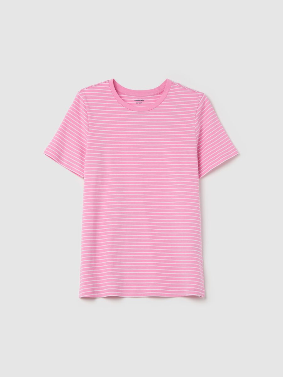 Essential cotton T-shirt with thin stripes_4