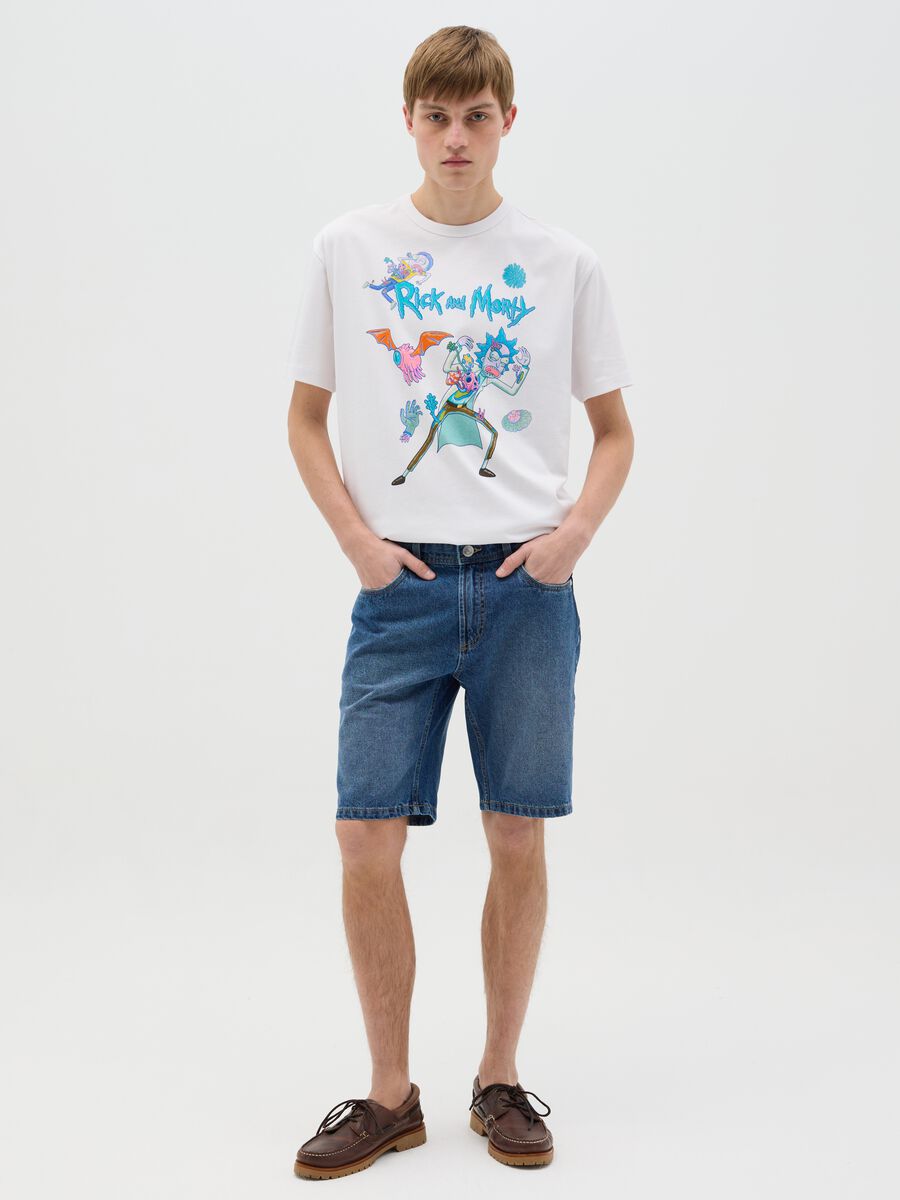 White T-shirt with Rick and Morty print_1
