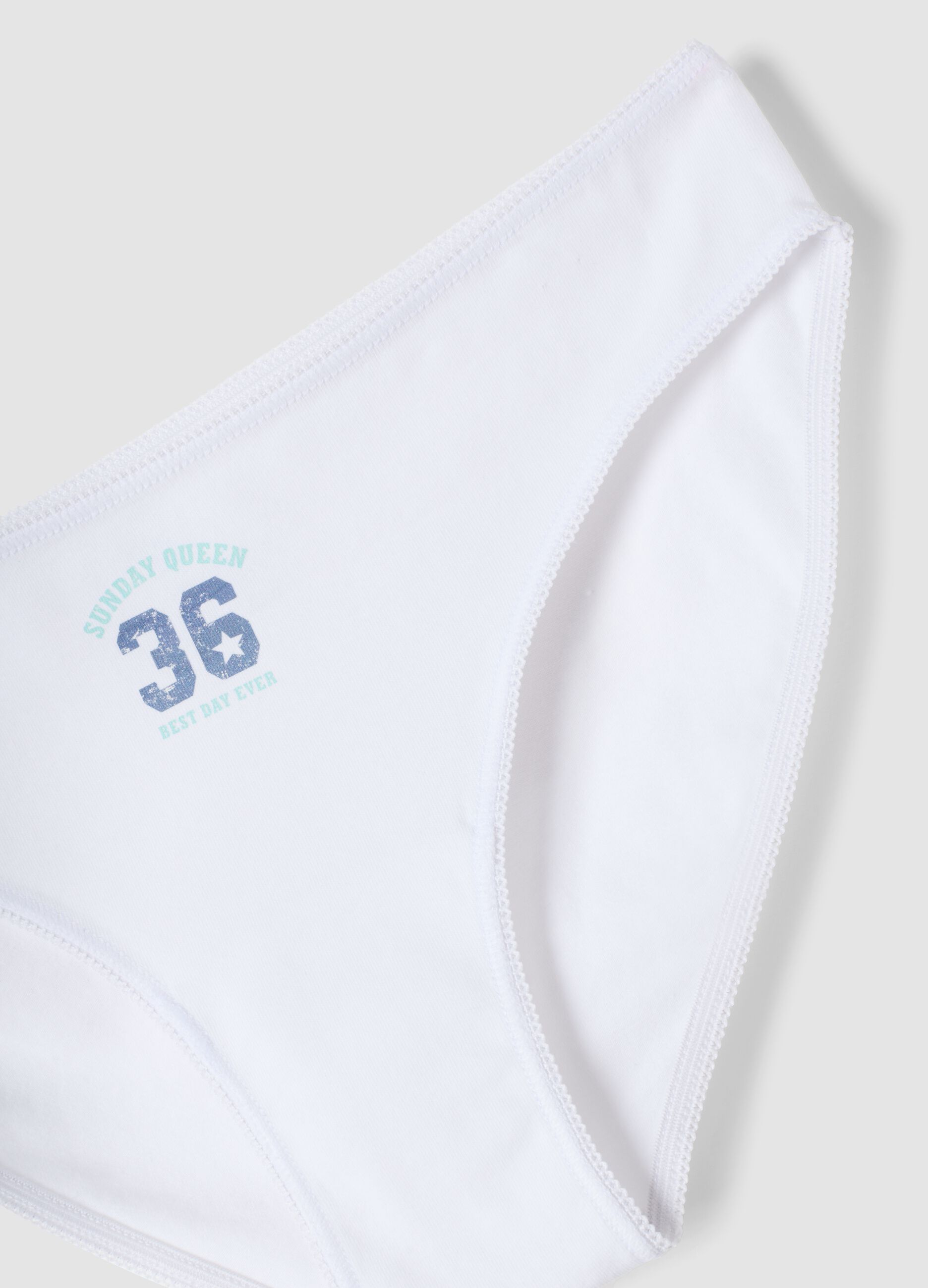 Multipack of five multicolour organic stretch-cotton briefs