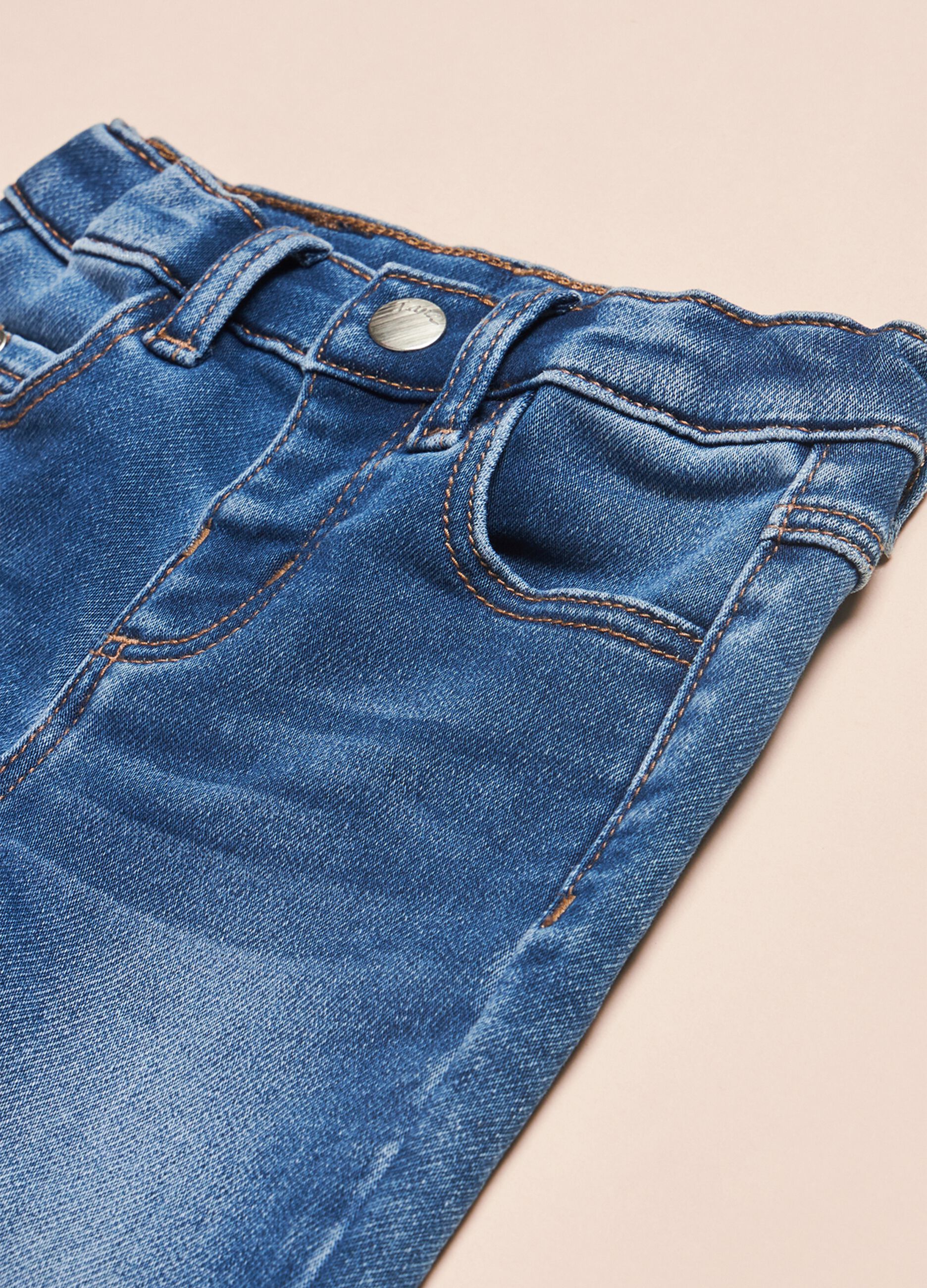 Jeans in morbida felpa di cotone_1
