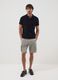Grey stretch cotton cargo shorts_0