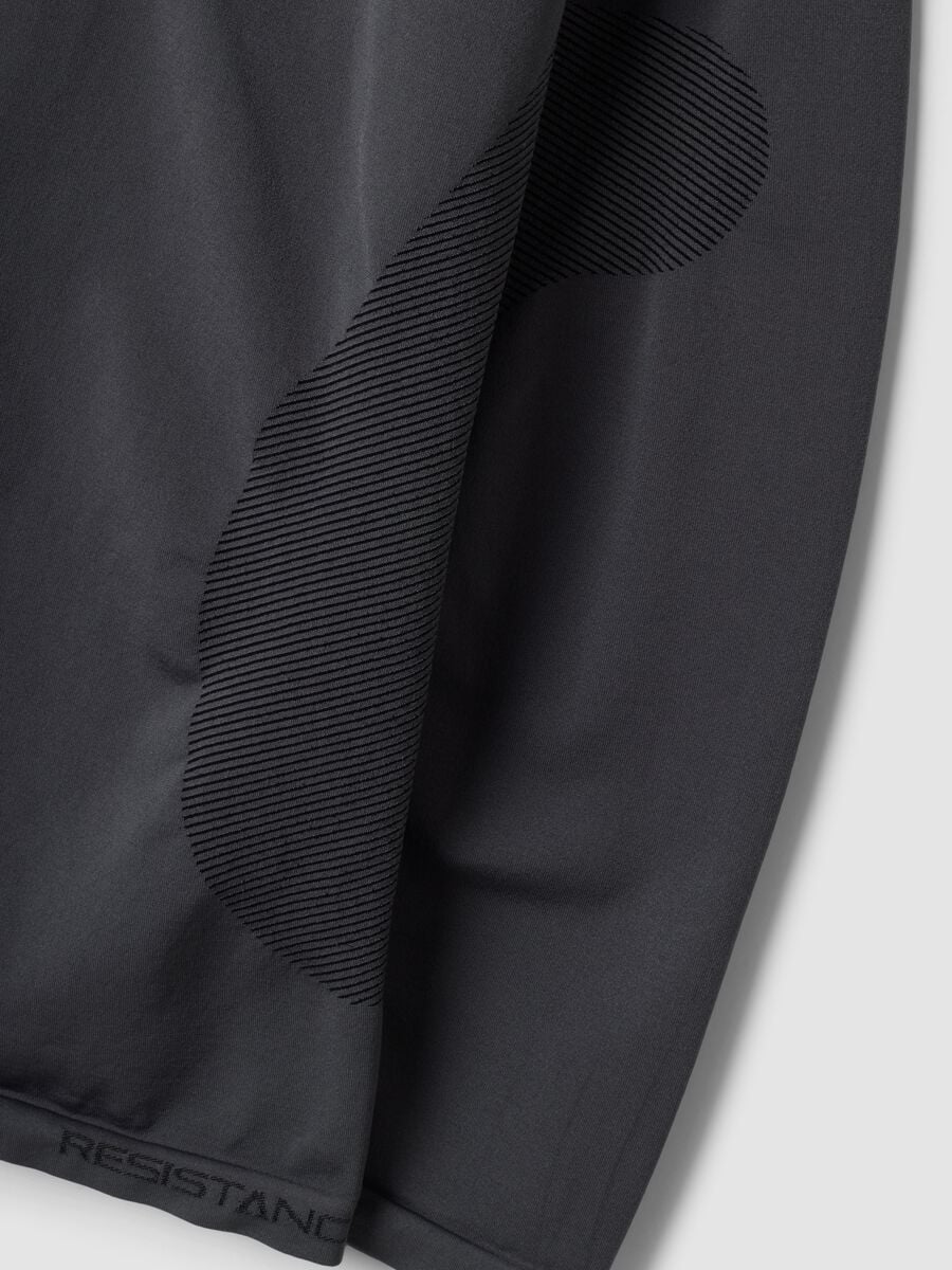 Grey thermal T-shirt in 2-way stretch fabric ALTAVIA RUNNING_3