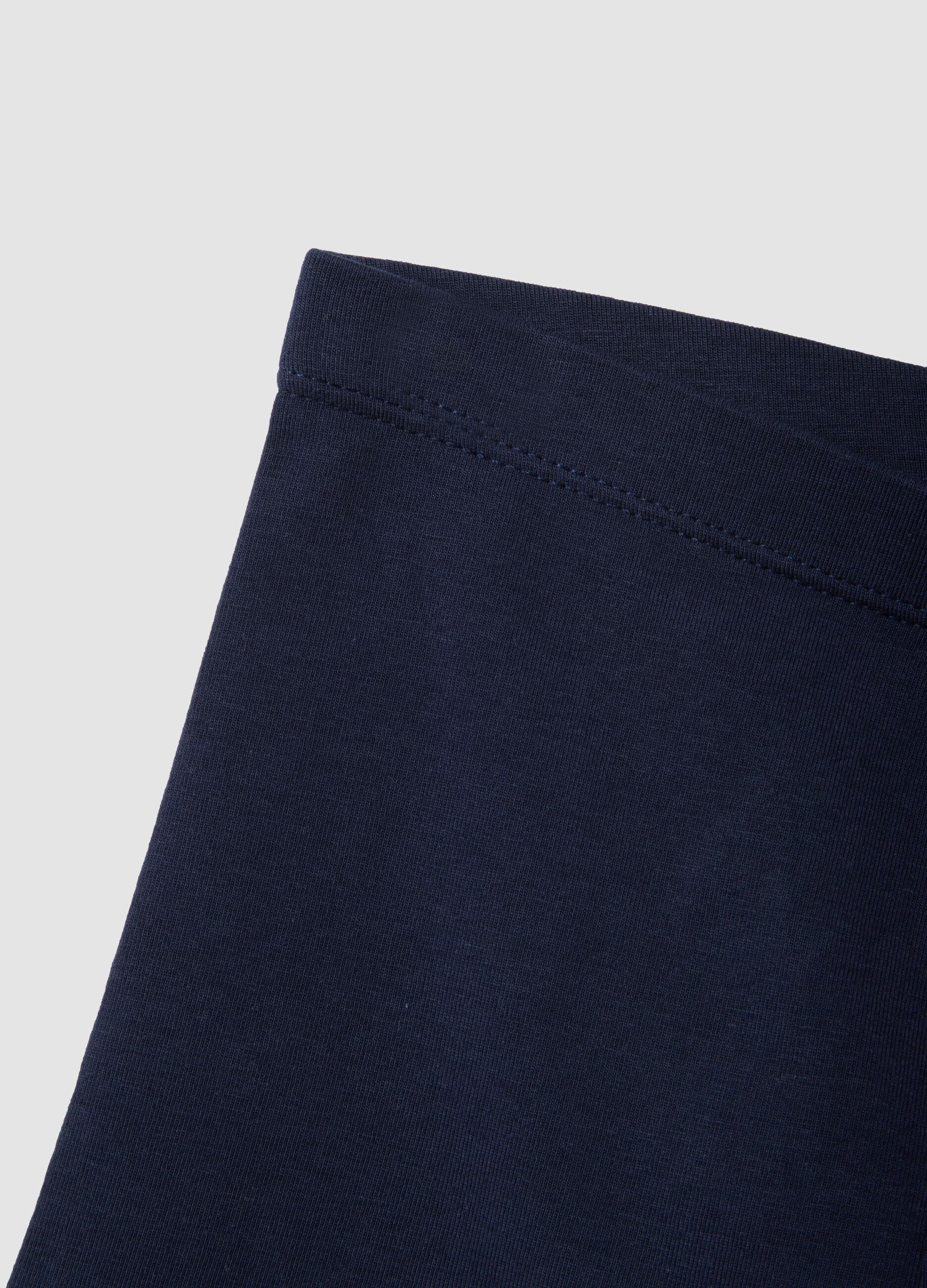 Blue organic cotton shorts
