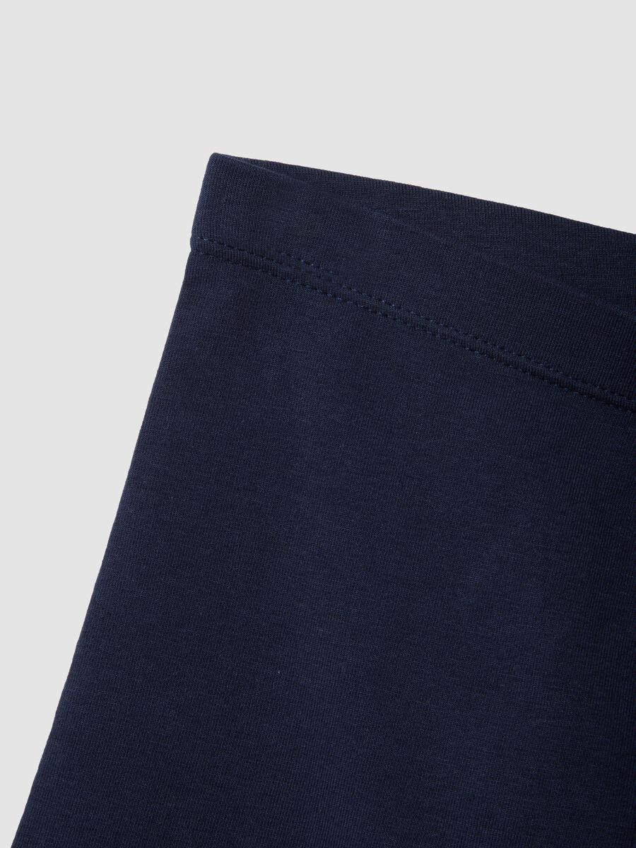 Pantaloncini blu in cotone organico_3