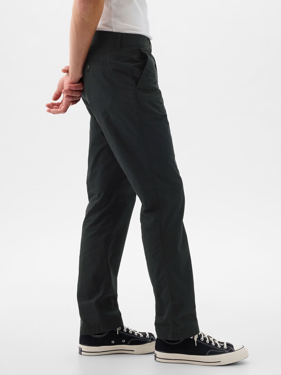 Straight-fit trousers in poplin_1