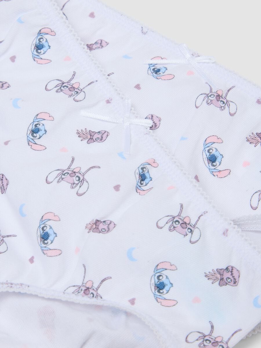 Multipack di cinque mutandine in puro cotone organico con stampe Lilo & Stitch per bimba_3