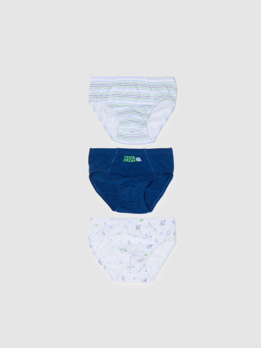 Set of 3 Multicolour Children's Pure Cotton Briefs_0