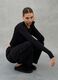Crop Long-sleeved T-shirt Black_3