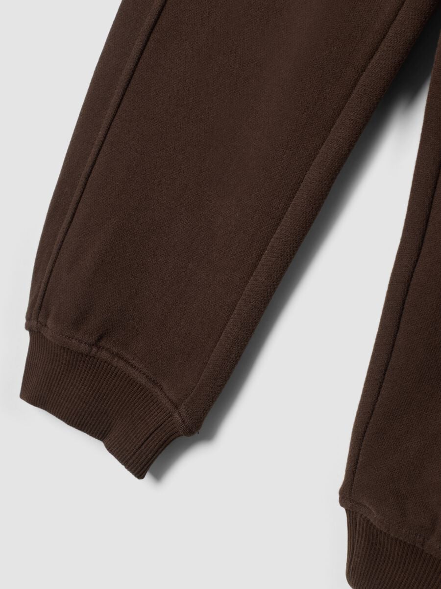 Pantaloni jogger marroni in puro cotone organico relaxed fit_3
