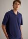 Blue cotton-blend short-sleeve polo shirt, regular fit_0