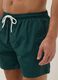 Green swim shorts with elasticated waistband_3