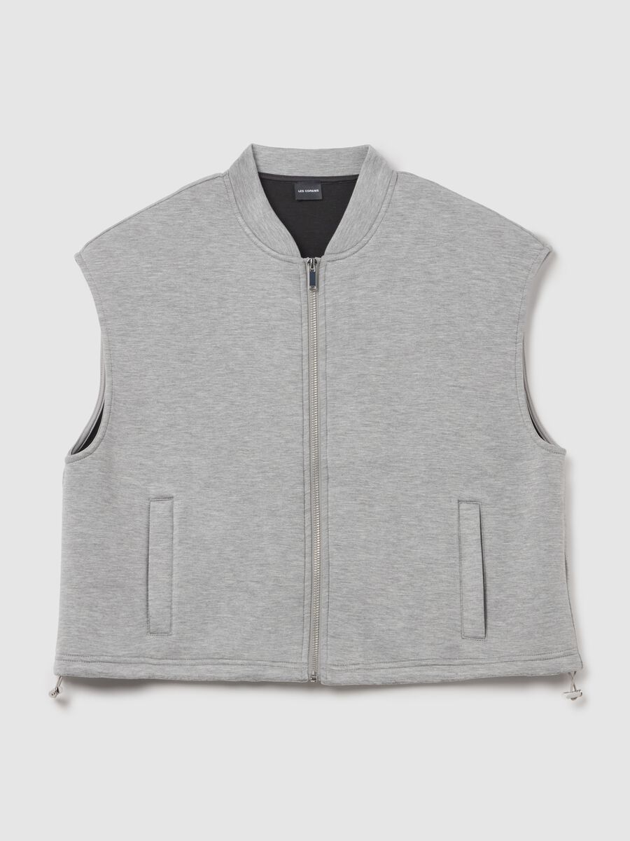 Full-zip gilet in scuba_4