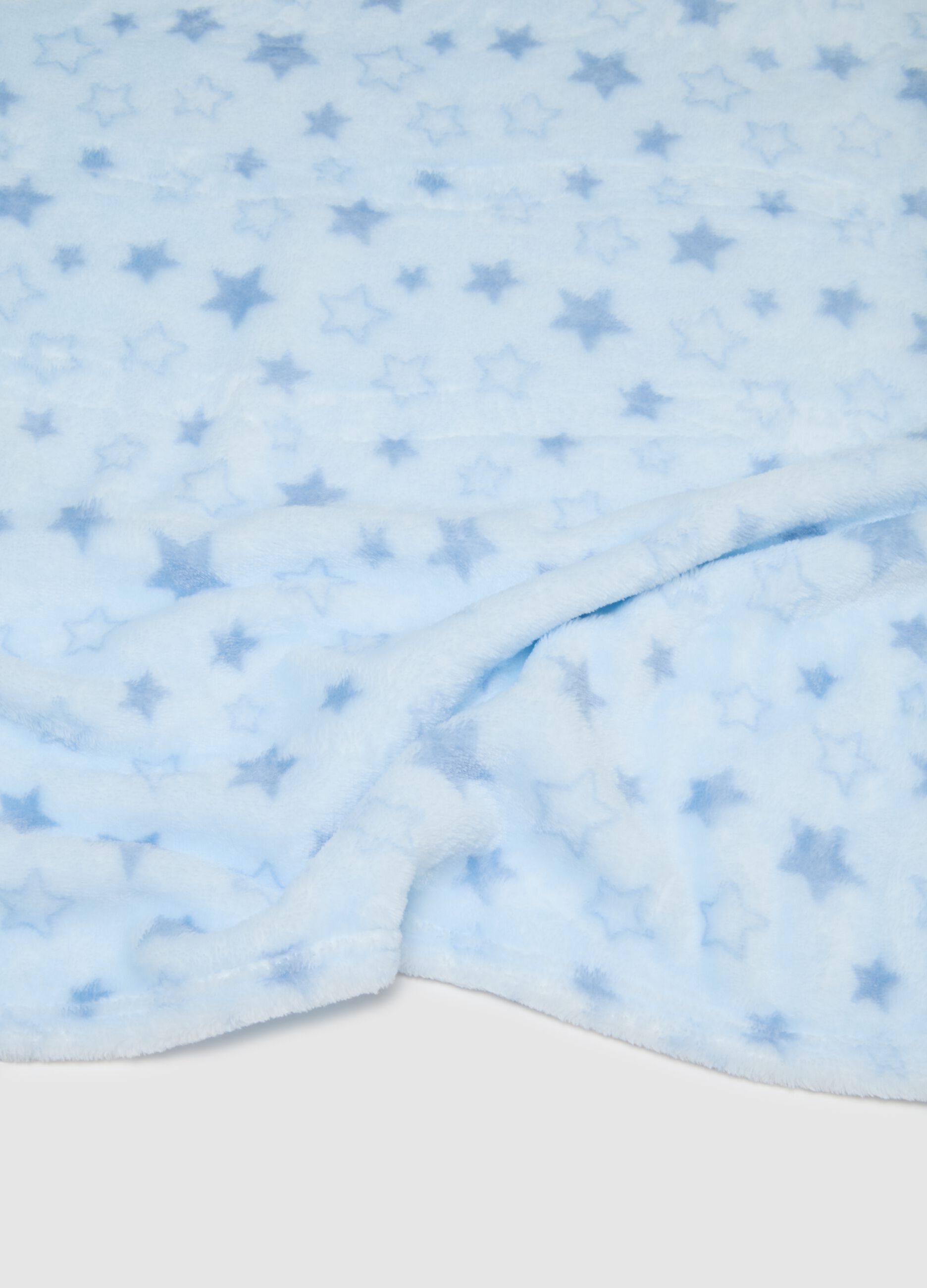 Baby blanket in pure blue fabric