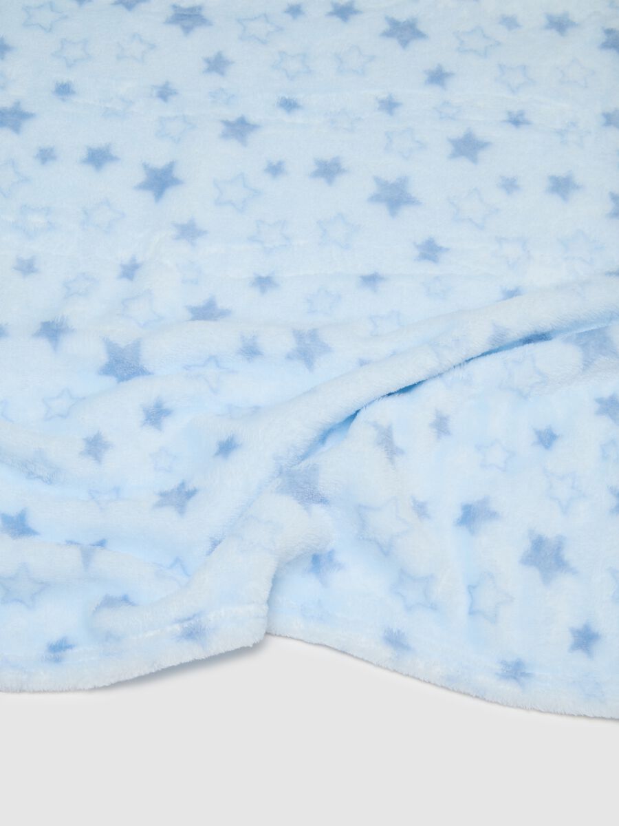 Baby blanket in pure blue fabric_1