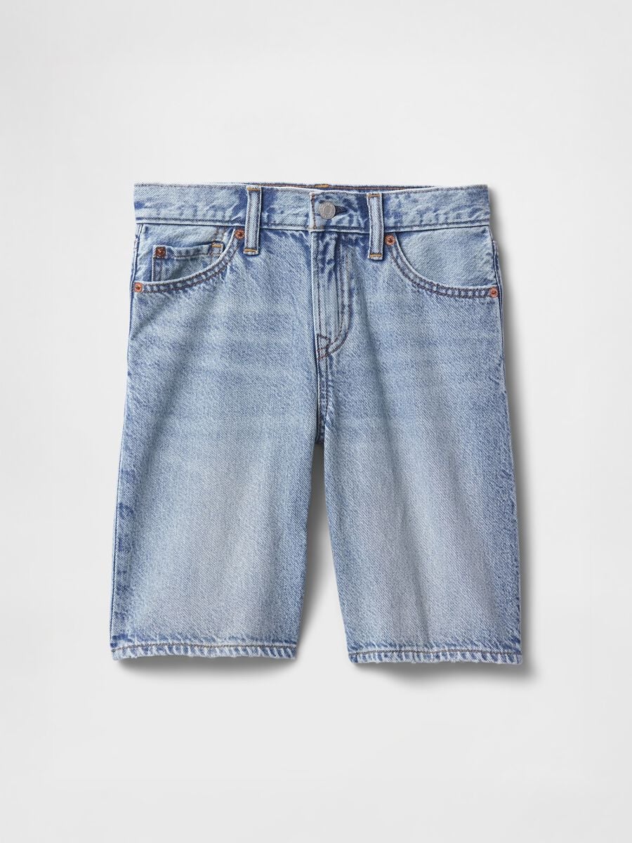 Denim shorts in a cotton and lyocell blend_3