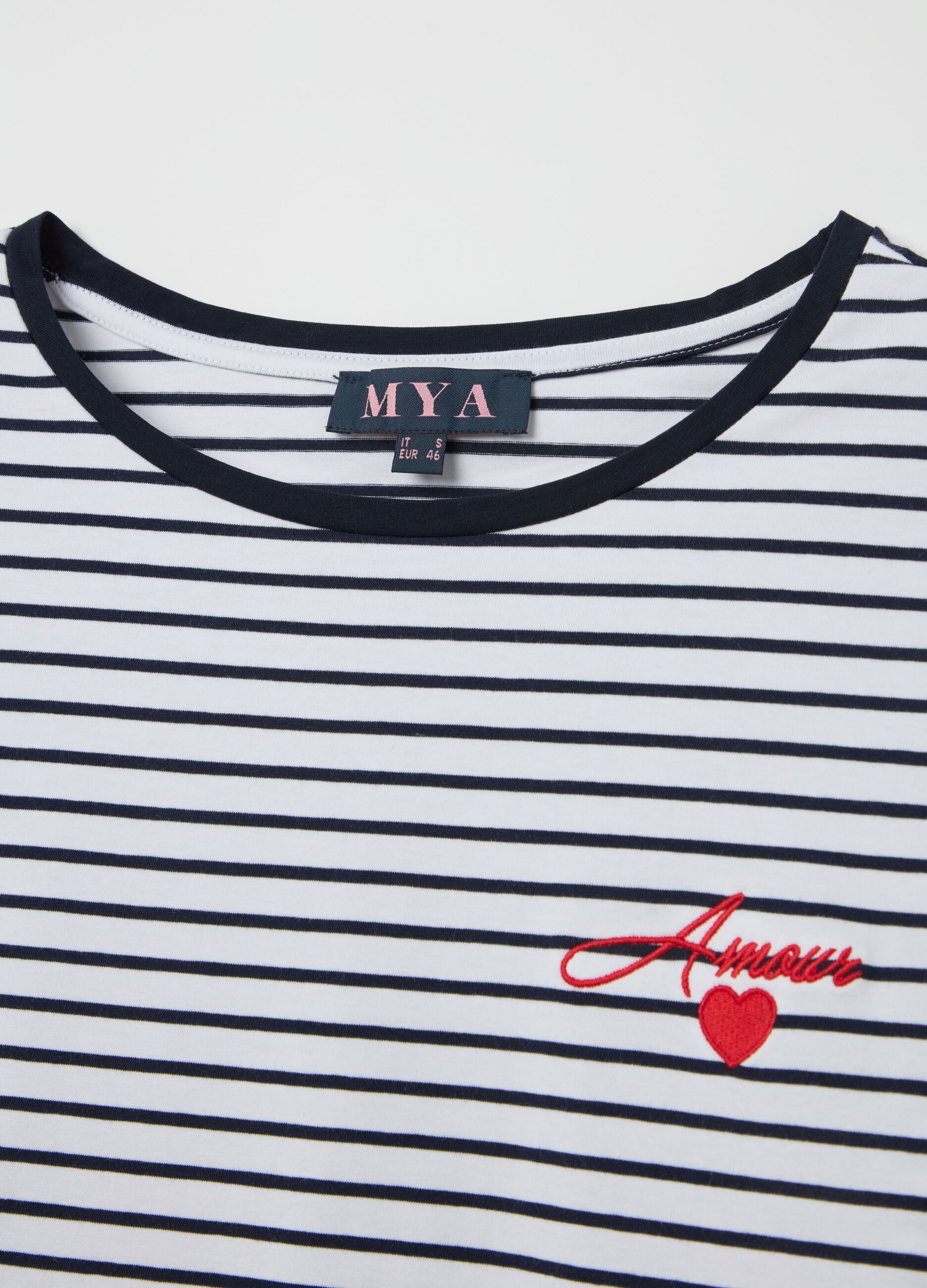 Curvy MYA stretch cotton T-shirt