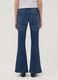 Blue stretch cotton flare jeans_2