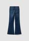 Blue stretch cotton flare jeans_6