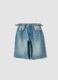 Light blue pure cotton denim Bermuda shorts, baggy fit_4