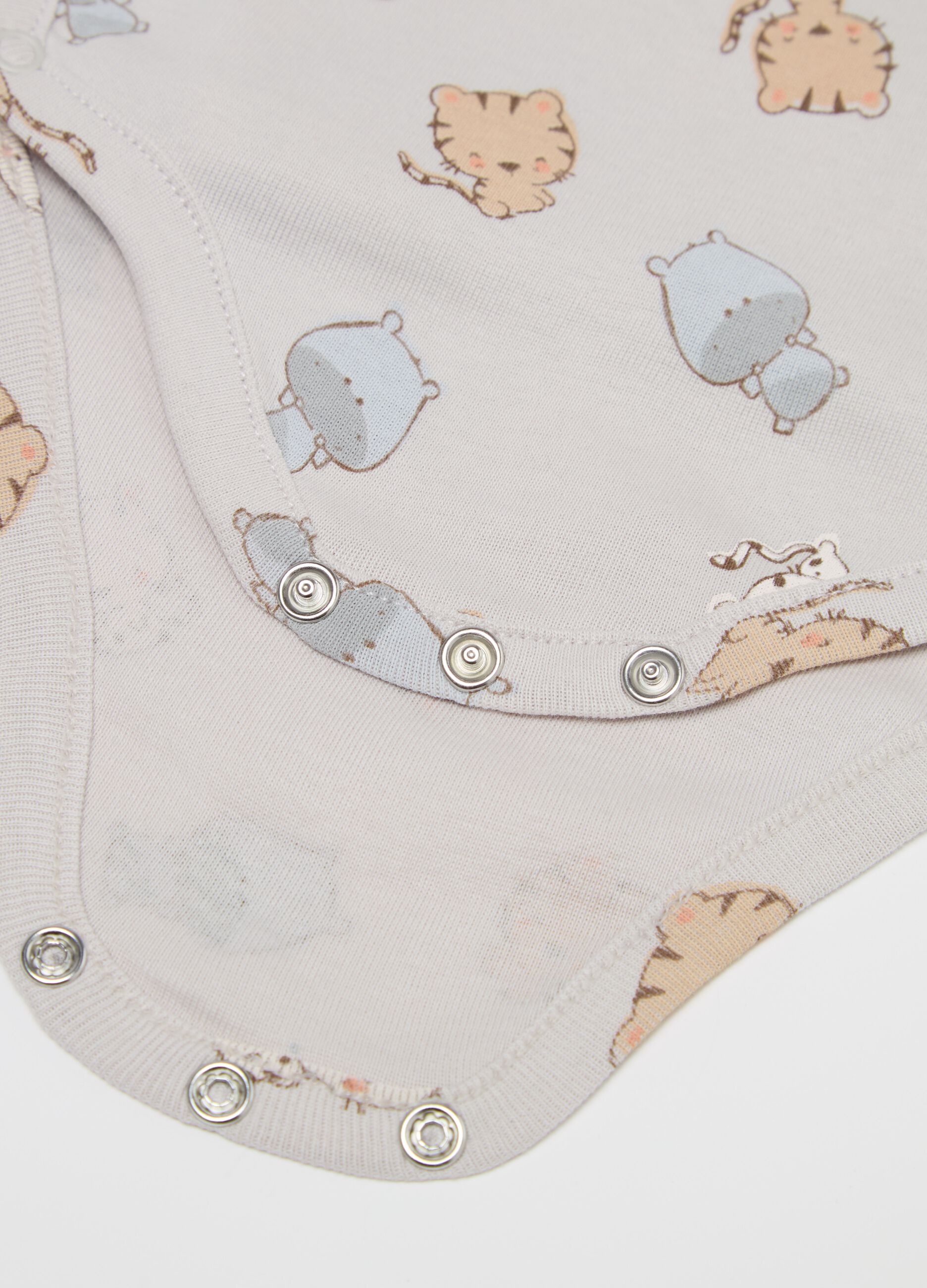 Two-pack bodysuits in organic cotton with V neck