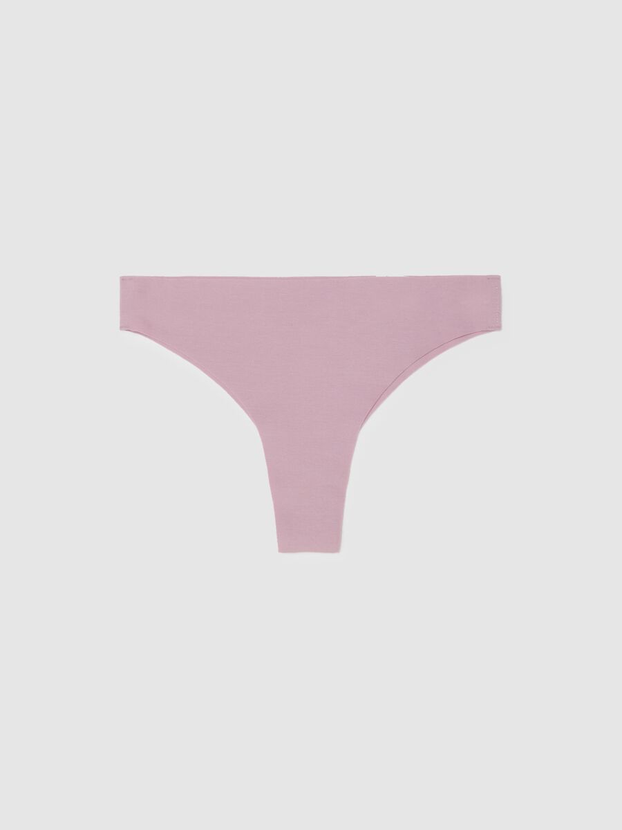 Slip a brasiliana in cotone elasticizzato rosa regular fit_4