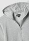 Children's grey hoodie with zip in pure cotton regular fit_2