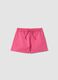 Girls&rsquo; pink pure cotton shorts, regular fit_0