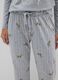 Grey cotton blend long pyjamas regular fit_3