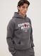 Grey cotton-blend hoodie with Chicago Bulls print_0