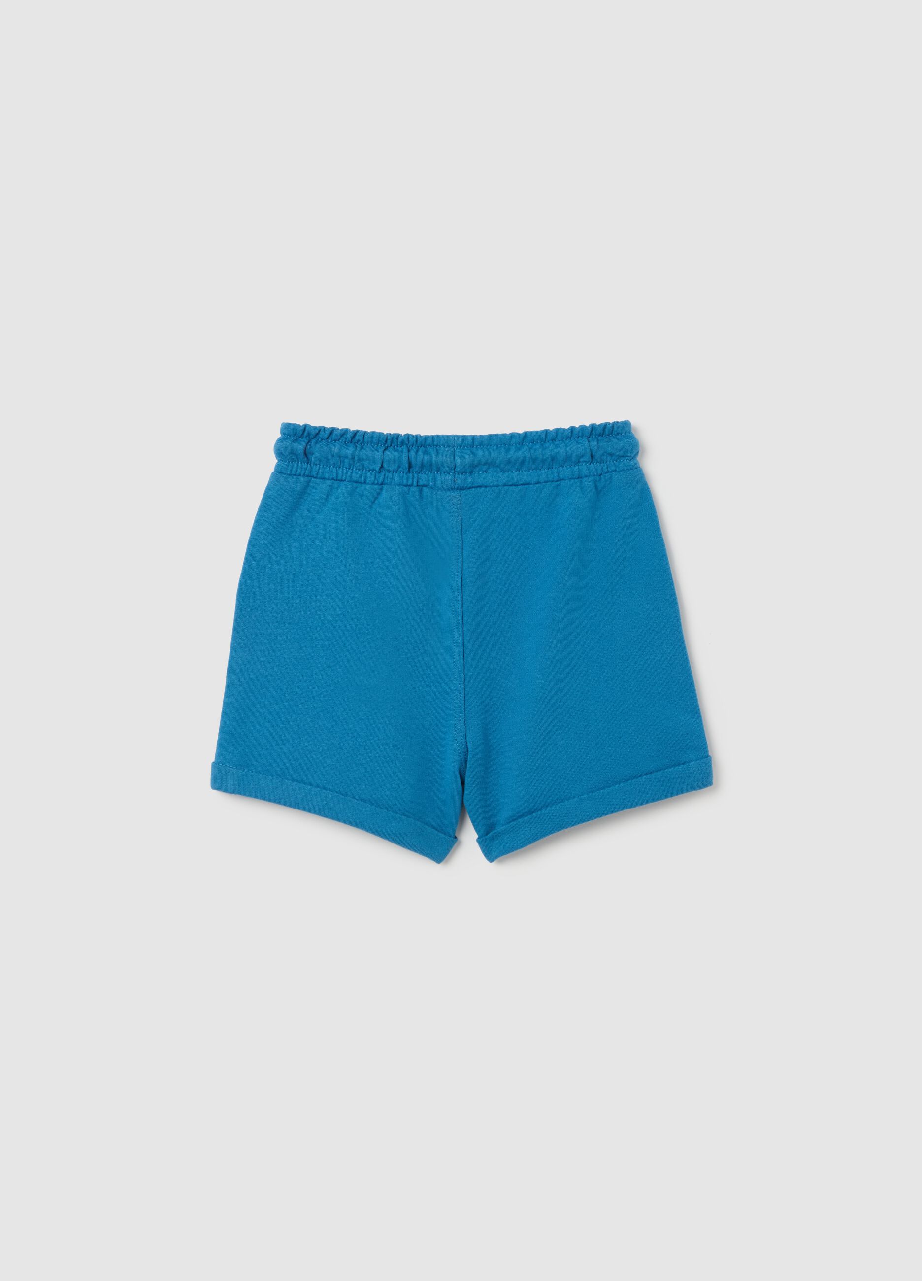 Bermuda shorts in French terry with drawstring