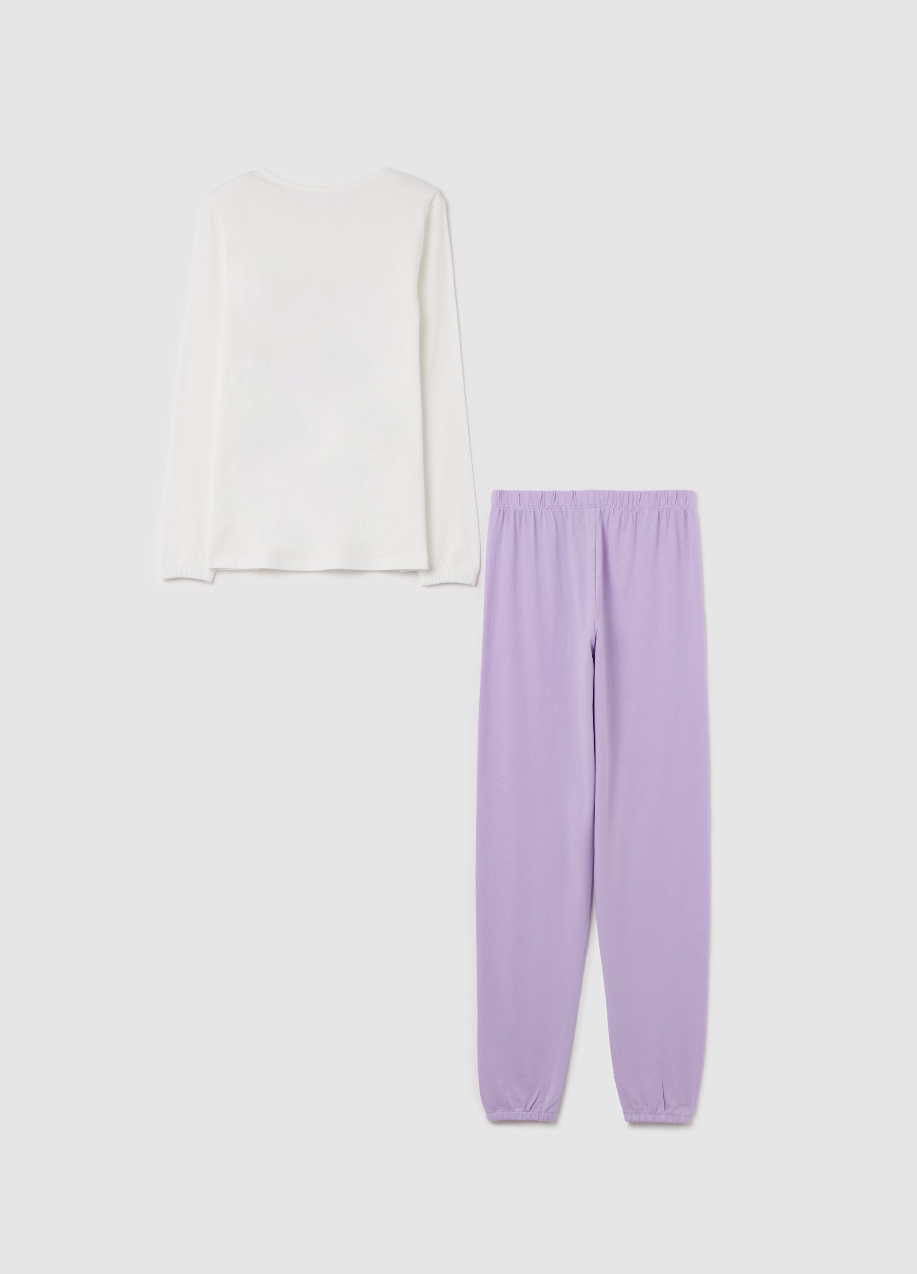 Pigiama in cotone bio stampa "Sleep Academy" 