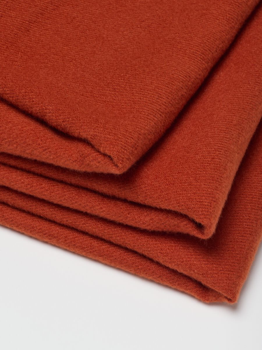 Orange scarf with fringes_2