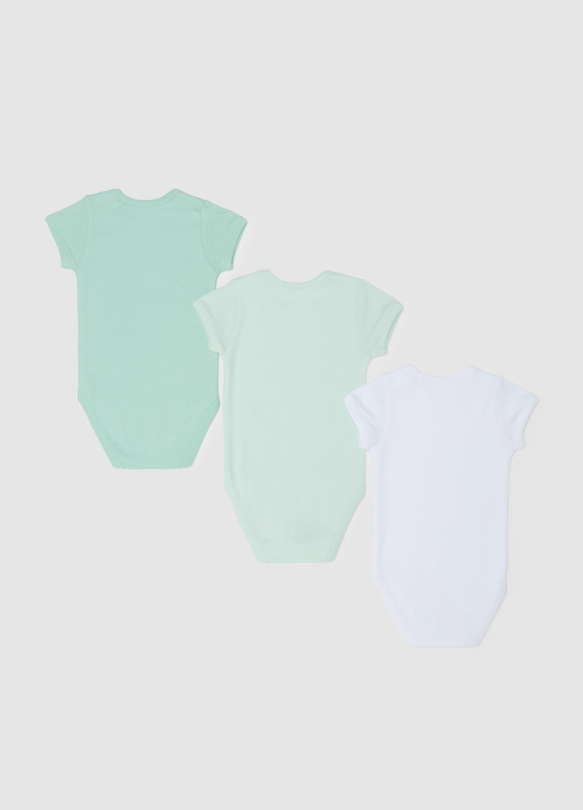 Tripack body a maniche corte in cotone bio